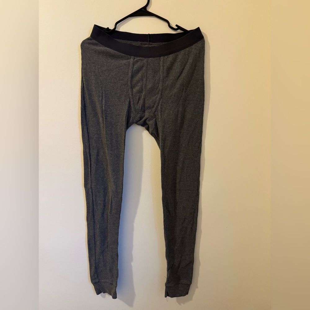 Old Navy Charcoal Waffle Knit Long Johns